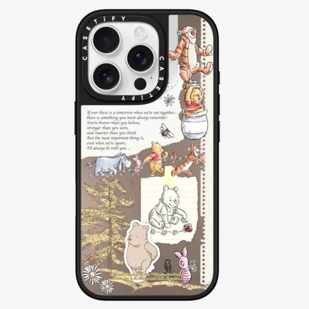 Casetify Winnie the Pooh Collage iPhone Case - Black